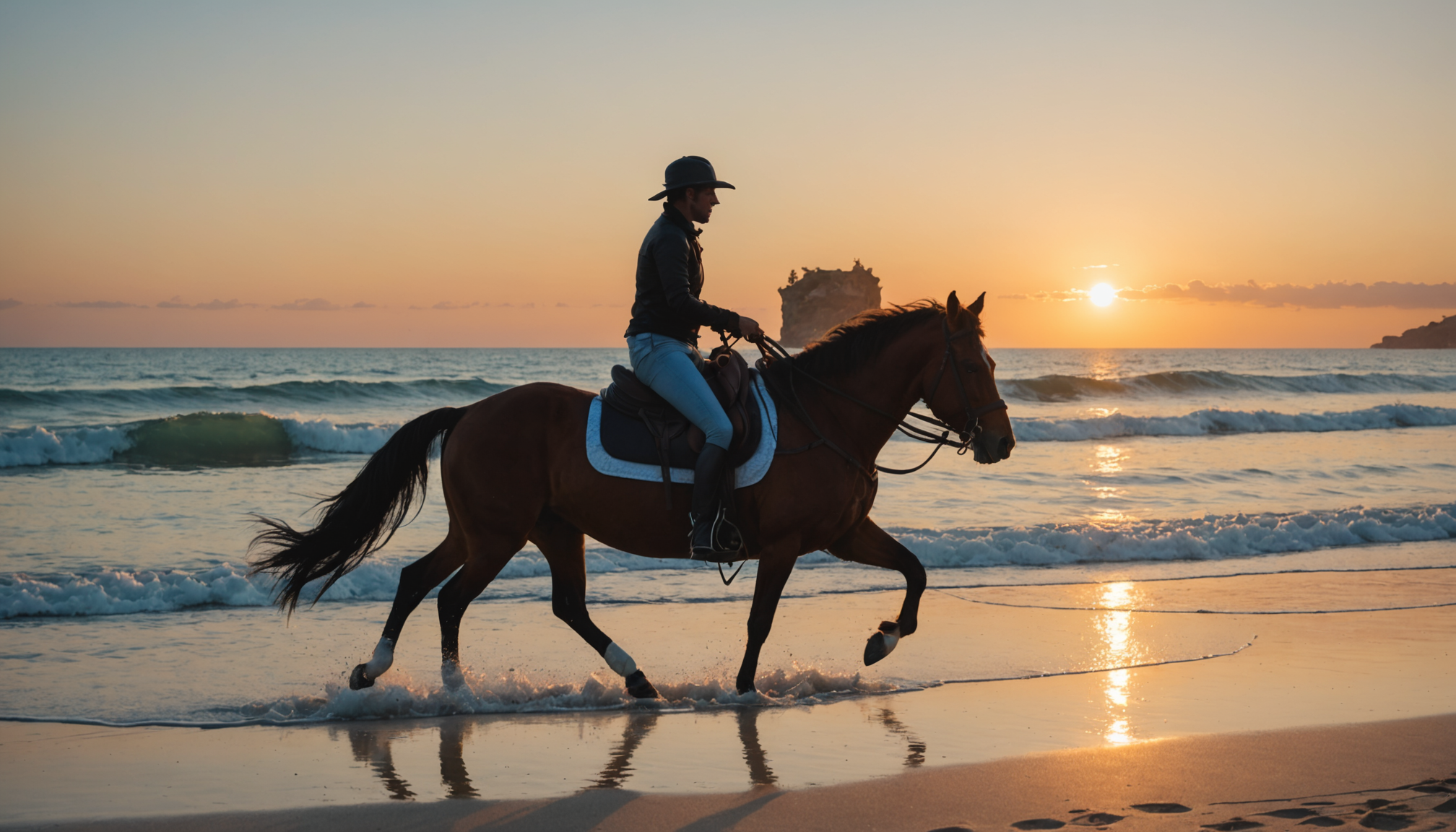 découvrez les plus belles plages cavalières et des ranchs situés à proximité pour vivre des balades à cheval inoubliables au bord de la mer.