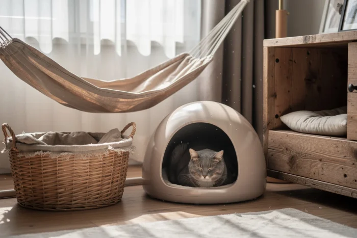 Panier, hamac, dôme ou niche : quel est le meilleur choix pour votre chat ?