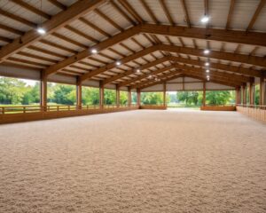 Aménager un manège privé avec revêtement équestre et éclairage LED basse consommation adapté