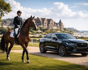Deauville à cheval et en Jaguar F-Pace : un week-end hippique et automobile de luxe