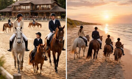 Pratiquer l&rsquo;équitation à Deauville en famille avec cours Polo Club et balade sur la plage