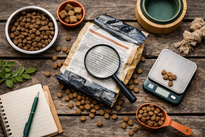 Étiquette de croquettes : la lire dans le bon ordre